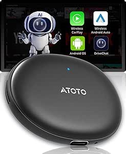 Amazon.com: ATOTOZONE AD5 Wireless CarPlay Adapter & Android Auto Wireless Adapter, 2025 Upgrade Plug & Play AI Box CarPlay, Smart Box Compatible with YouTube, Dual Wi-Fi, ChatGPT : Electronics