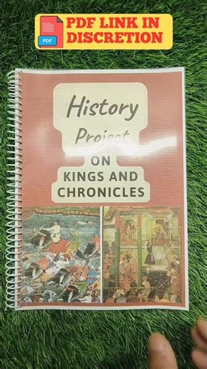 History Project On Kings and Chronicles Class 12th #diy #project #class12