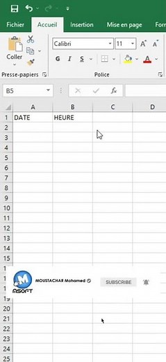 10 - EXCEL | Raccourcis pour insérer la date et l'heure actuelle