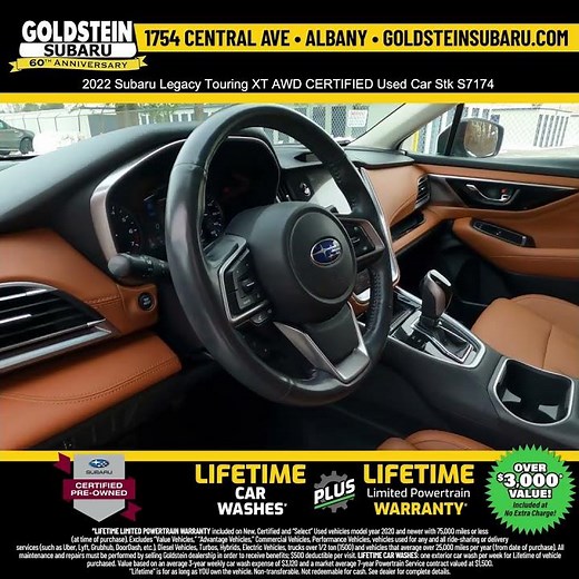 2022 Subaru Legacy Touring XT AWD CERTIFIED Used Car Stk S7174