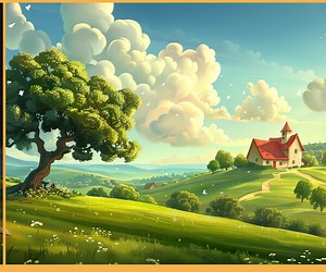 ArtStation - 303 Pixar Dreamy Cartoon Landscape | Artworks