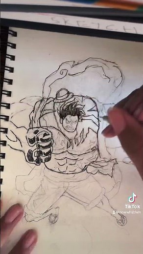 How to draw Luffy Gear 4