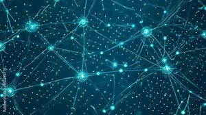 Exploring the intricate connections in a digital network: a visual representation of data flow and communication patterns Stock Video