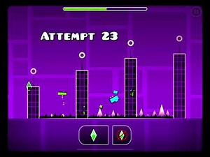 Completing practice mode ￼in Geometry Dash LITE