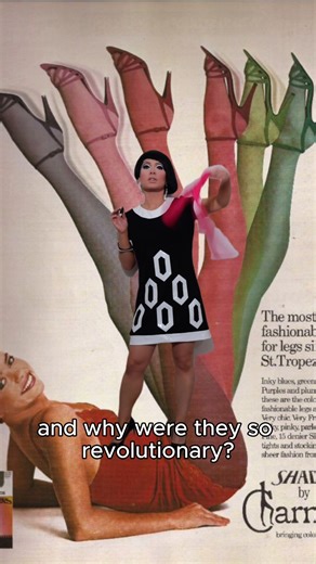 One aspect of this story that I wasn't able to find much information on is the history of tights before their adoption by mass manufacturing. Ballerinas and performers of all kinds wore tights as far back as the 19th century (and probably earlier!), so if any of you have information on dance tights pre-1950s I would love to hear about it. Video Description: tay is a drag queen wearing dramatic 1960s inspired makeup, an asymmetrical bob hairstyle, and graphic black-and-white shift dress. She stan