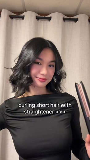 Quick Curls for Short Hair Using a Straightener