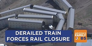 Williams train derailment forces closure on rail line
