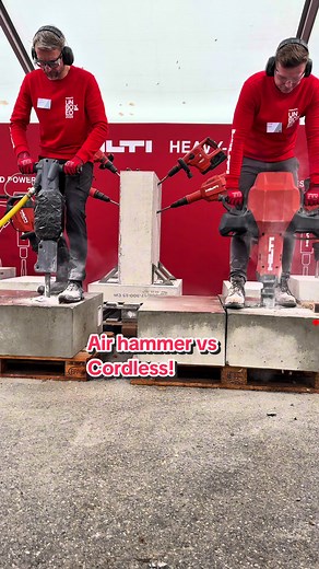 Air Hammer vs Cordless HILTI Hammer Comparison
