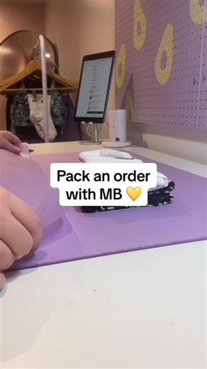 This petite customer ordered four items! Watch our favourite packing assistant MB pack her order 🥰✨ #packwithme #smallbusiness #customerorder