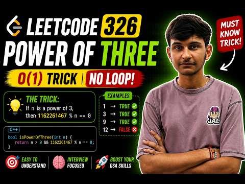 LeetCode 326 | Power of Three in O(1) 😳 (No Loop Trick)