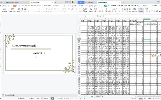 模式识别：（1）classify