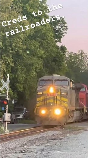 KCS grey ghost leads military train!