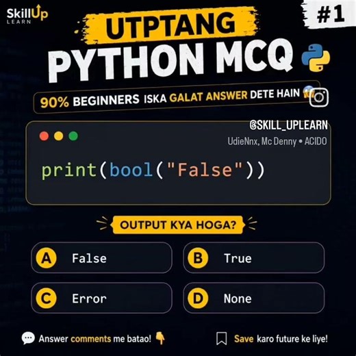 90% Beginners Fail This Python MCQ 😭 | Python Challenge #1