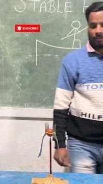 can you balance ?# stable equilibrium#powerofphysics #scienceexperiment #saeedsir