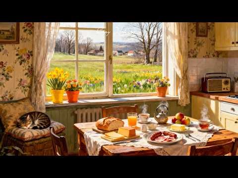 Vintage Spring Melodies from the 1950s Tunes Playing in Another Room at Grandma’s Peaceful House