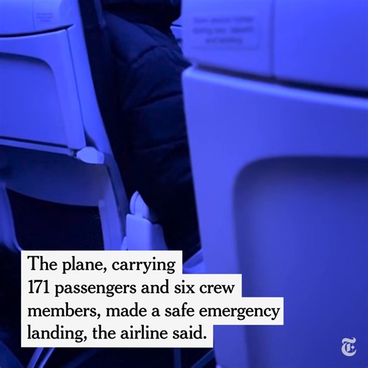 This was the scene inside the Alaska Airlines plane that made an emergency landing in Portland, Oregon, on Friday after losing a chunk of its body. Regulators have ordered U.S. airlines to stop using some Boeing 737 Max 9 planes until they are inspected. https://nyti.ms/3RR7QvI | The New York Times
