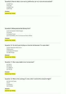 Physics Unit 1 , Flashcards & Trivia Exam Questi video