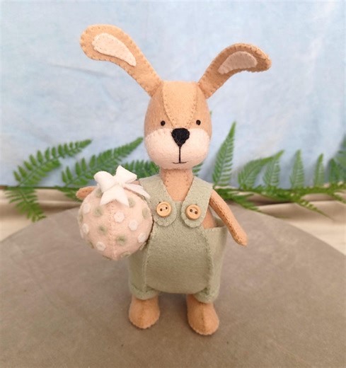 Easter Bunny Sewing Pattern - PDF - Hand Sewing Project - Felt Craft - Waldorf Style - Etsy