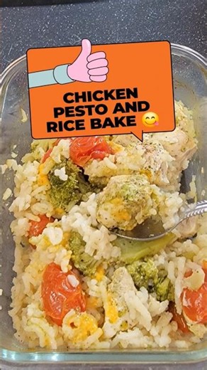 CHICKEN PESTO RICE BAKE 🐔 🌿
