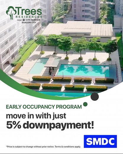 Experience the convenience of living at #SMDCTreesResidences! Easily get all your needs having SM City Fairview nearby, and indulge in sprawling amenities and lush greeneries right outside your door! | SMDC