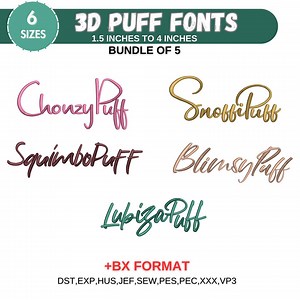 3D Puff Font Machine Embroidery Designs Bundle, Full Alphabet Designs, Uppercase Lowercase Letters, BX Font - 6 Sizes- Instant Download - Etsy