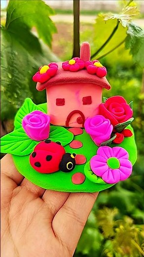 DIY Miniature Clay House 🌸 | Step-by-Step Tutorial🏡
