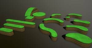 Floating grass platforms | 3D Exterior | Unity Asset Store