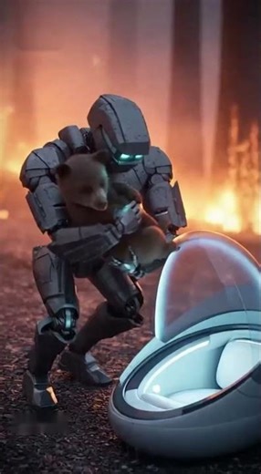 Rescue Robot Saves Baby Bear Cub from Raging Forest Fire! 🐻🔥 Future Tech
