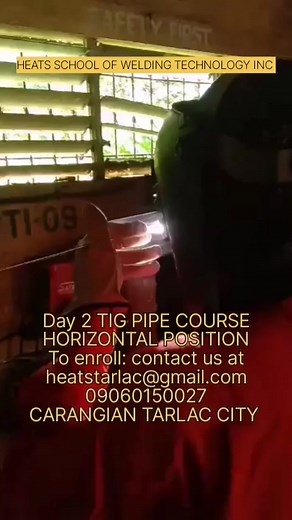 TIG PIPE TRAINING HORIZONTAL POSITION ENROLL NOW CONTACT US AT HEATSTARLAC@GMAIL.COM OR WHATSAPP 09060150027 | HEATS SCHOOL OF WELDING TECHNOLOGY INC.