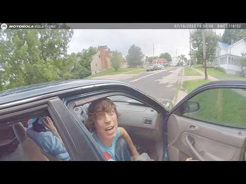 Suspect Tries Switching Seats After Fleeing Police