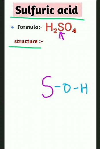 ll how to draw structure of sulphuric acid (Formula: H₂SO₄ ) #sulphuricacid