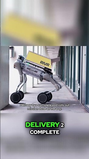 Robot Courier Delivers Parcels! 📦😲 Amazing Tech! #shorts