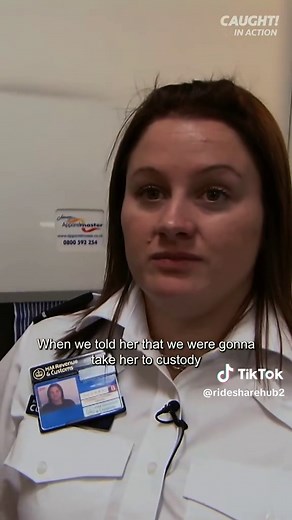 Her whole story fell apart when Border Security took a closer look at her dress 😬 #bordersecurity #customs #cop #policeoftiktok