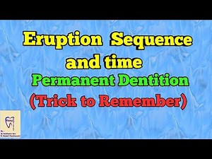 Eruption Sequence of teeth, permanent dentition |Eruption time| MAIN