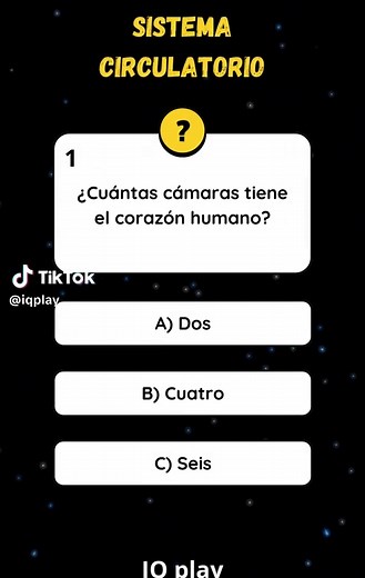 Quiz sobre el Sistema Circulatorio y Anatomía Humana