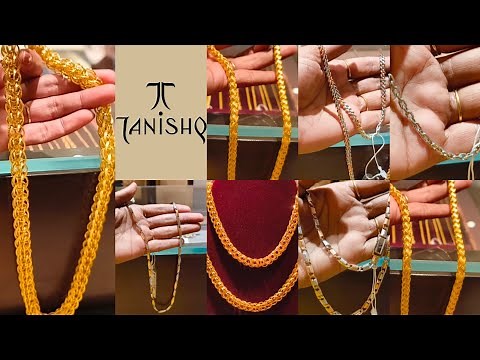 Tanishq Latest Gents Gold And Platinum Chain Design With Weight And Price 😱 #trending #youtube