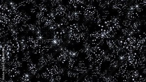 Abstract motion background of shining and sparkling stars. Shimmering shiny silvery particle