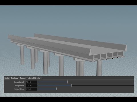Houdini Bridge (beginner procedural modelling project)