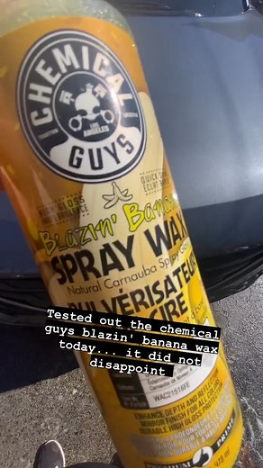 Blazin’ Banana is the sprayable wax that will change the way you wax forever! With a sprayable formula and no cure time, Blazin’ Banana delivers a brilliant shine and reflection in mere seconds. . . . 📸📹 Amazing content by @attention.2.detaill #chemicalguys #utah #blazinbananaspraywax | Detail Garage