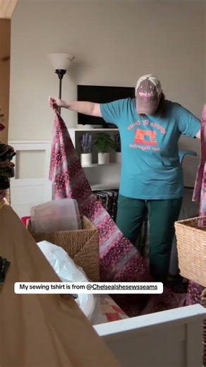 It looks silly but it gets the job done fabric... #Shorts #elliethequilter