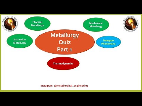 Metallurgy Quiz Part 1 (Ques no. 1-20)