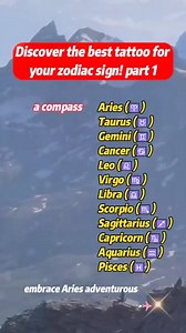 Discover Best Tattoo for each Zodiac Signs part-1. #zodiacsigns #horoscope #astrologicalsigns | Starlight Secerts