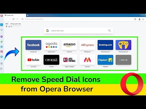 How to Remove Speed Dials in Opera Browser Start Page or New Tab Page?