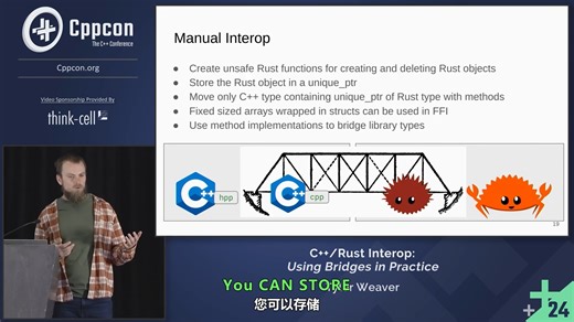 C  /Rust 互操作性：跨越 C   和 Rust 之间鸿沟的实用指南 - Tyler Weaver - CppCon 2024