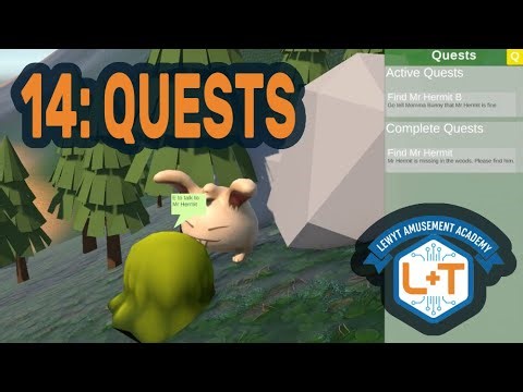Unity Quest System Tutorial: Complete With Dialogue, Rewards & UI (LewyT Amusement Academy 14)