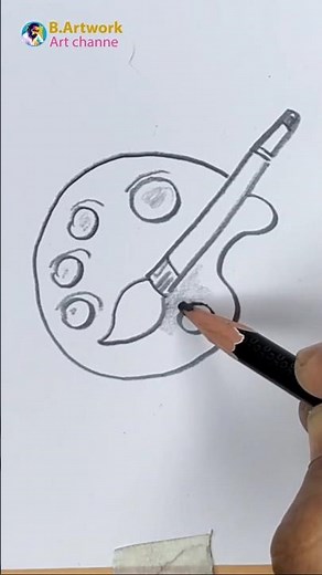 How to Draw a Color Plate | Easy Plate Drawing #drawing #B.artwork