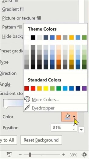 How to color slide background like this