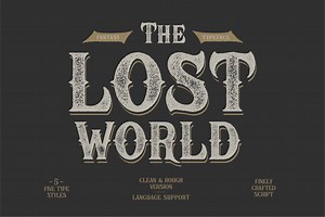 The Lost World, a Serif Font by Magicpics