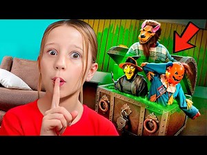 Nastya and her friends hunt monsters in the Haunted house on Halloween