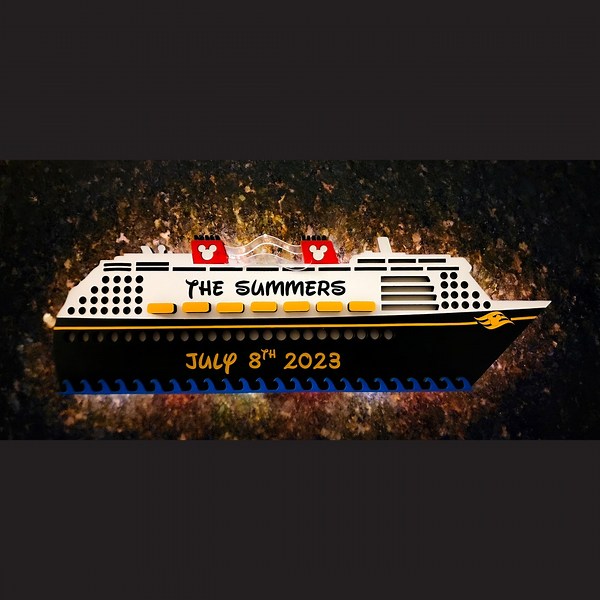 Customized Disney Cruise Wooden Light up Ship Magnet - Etsy